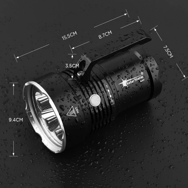 R60T мощный фонарь прожектор водонепроницаемый прожектор 6 x XM-L L2 светодиодный фонарь 5000 люмен фонарь из алюминиевого сплава