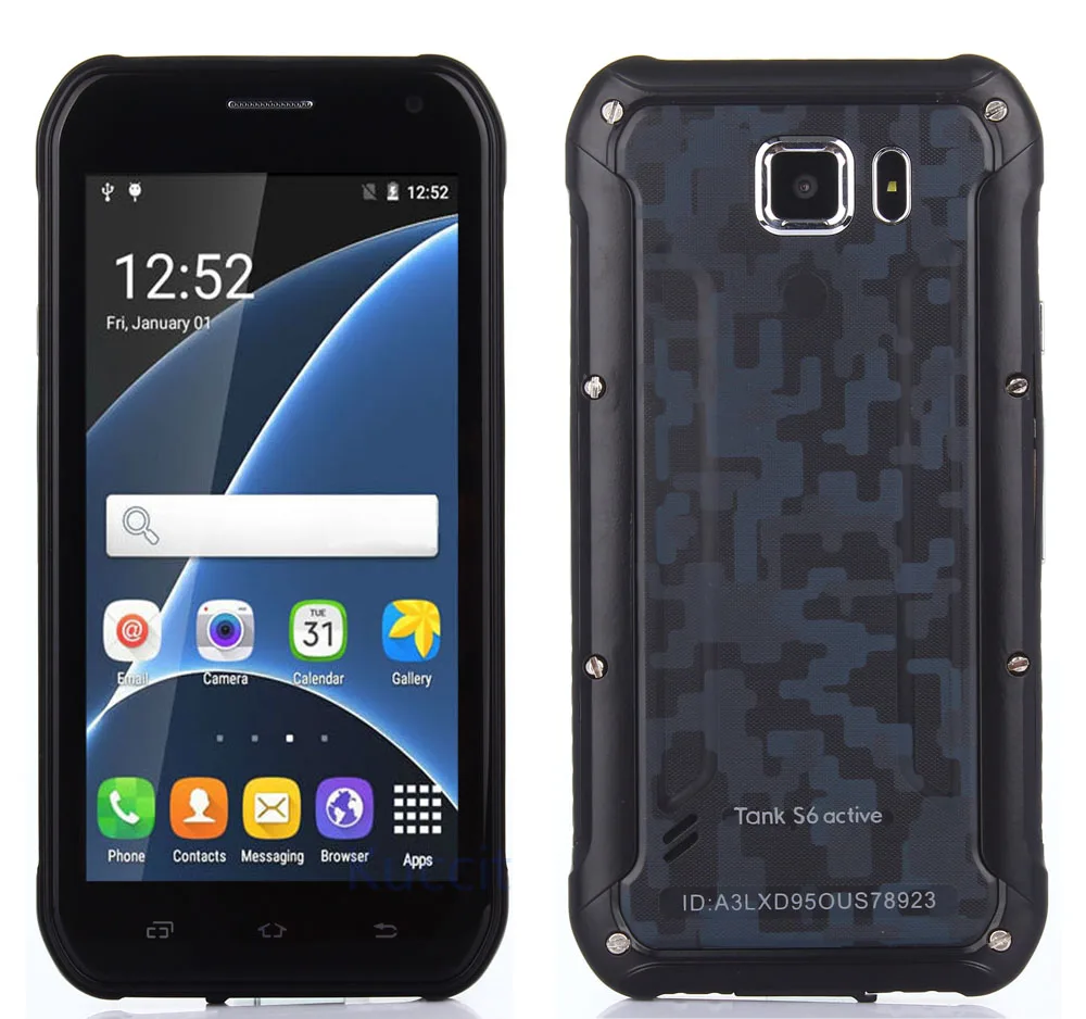 2016 Rugged Android Smartphone Waterproof Phone Shockproof Tank S6 MT6580 Quad Core 3G Dual SIM Mobile