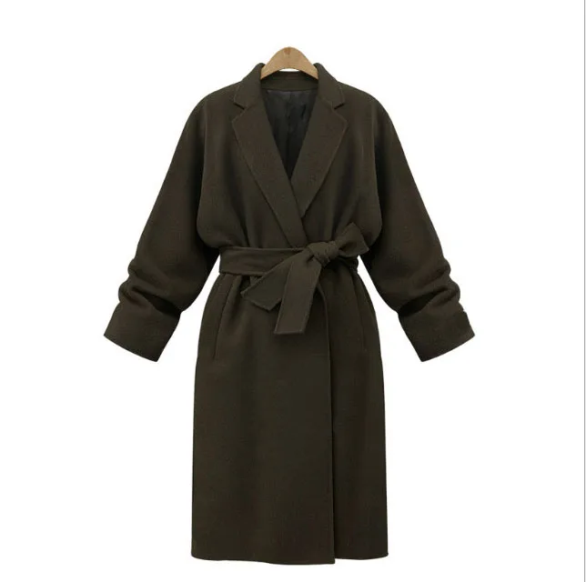 Зимнее женское Шерстяное Пальто черное серое кашемировое шерстяное длинное пальто классическое женское пальто Casacos