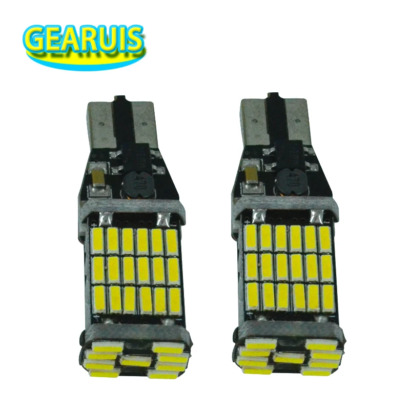 2 шт. высокой мощности T15 Canbus встроенный 45 SMD 4014 светодиодный 360MA W16W без ошибок