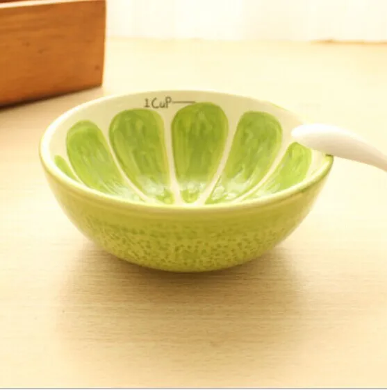 1 шт. застекленная ручная роспись керамическая тарелка для супа фруктовый дизайн на пару рис японская Милая миска 5 дюймов ок 0122