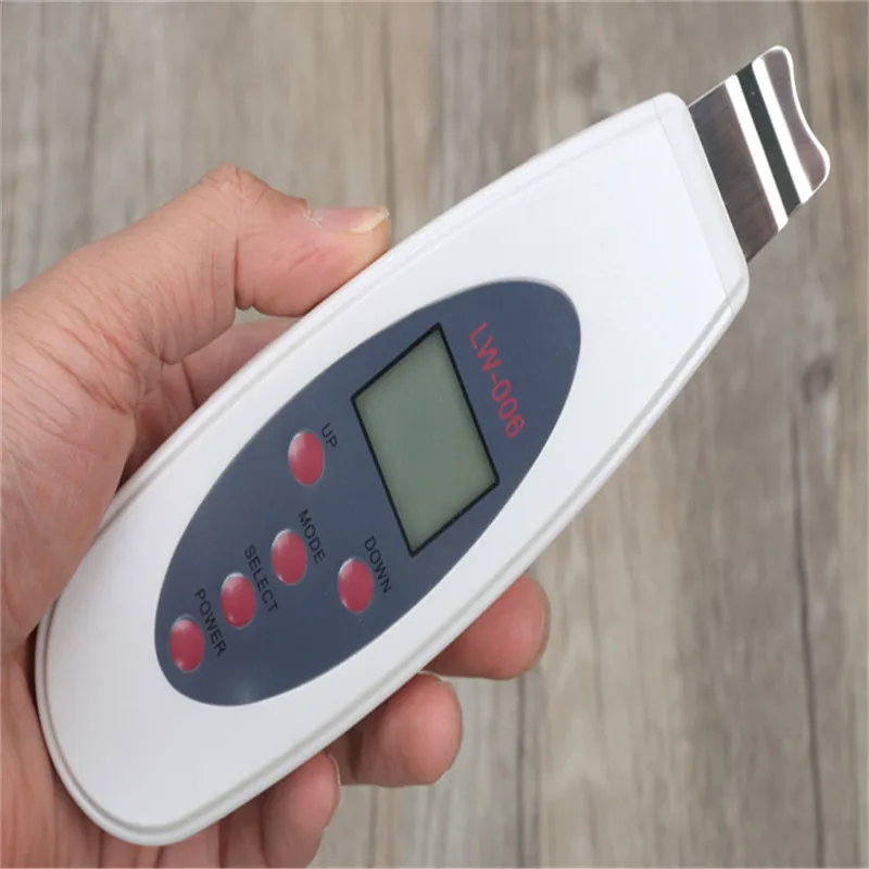 Máquina de Limpeza da Pele Ultra Sônica Facial Remoção Portátil Peeling pá Enguia Poro Limpo Sônico 9 Powered Dispositivos De Limpeza Facial