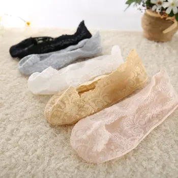 

ITFABS Newest Arrivals Fashion Hot Women Ladies Invisible Nonslip Loafer Lace Boat Liner Low Cut Cotton Boat Socks