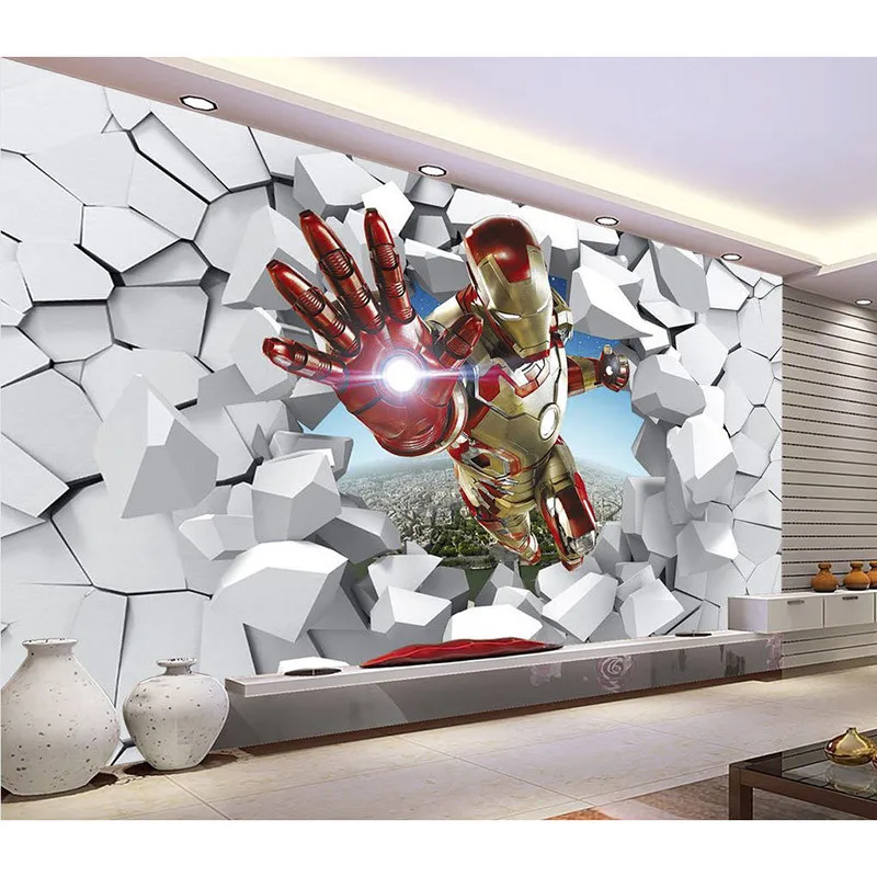 3D росписи обоев Декор фото фон Настенная Обои Фиолетовый цветок бабочка