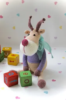 

Rosie & Reggie Reindeer - Crochet Amigurumi animal Reindeer Christmas Decoration rattle