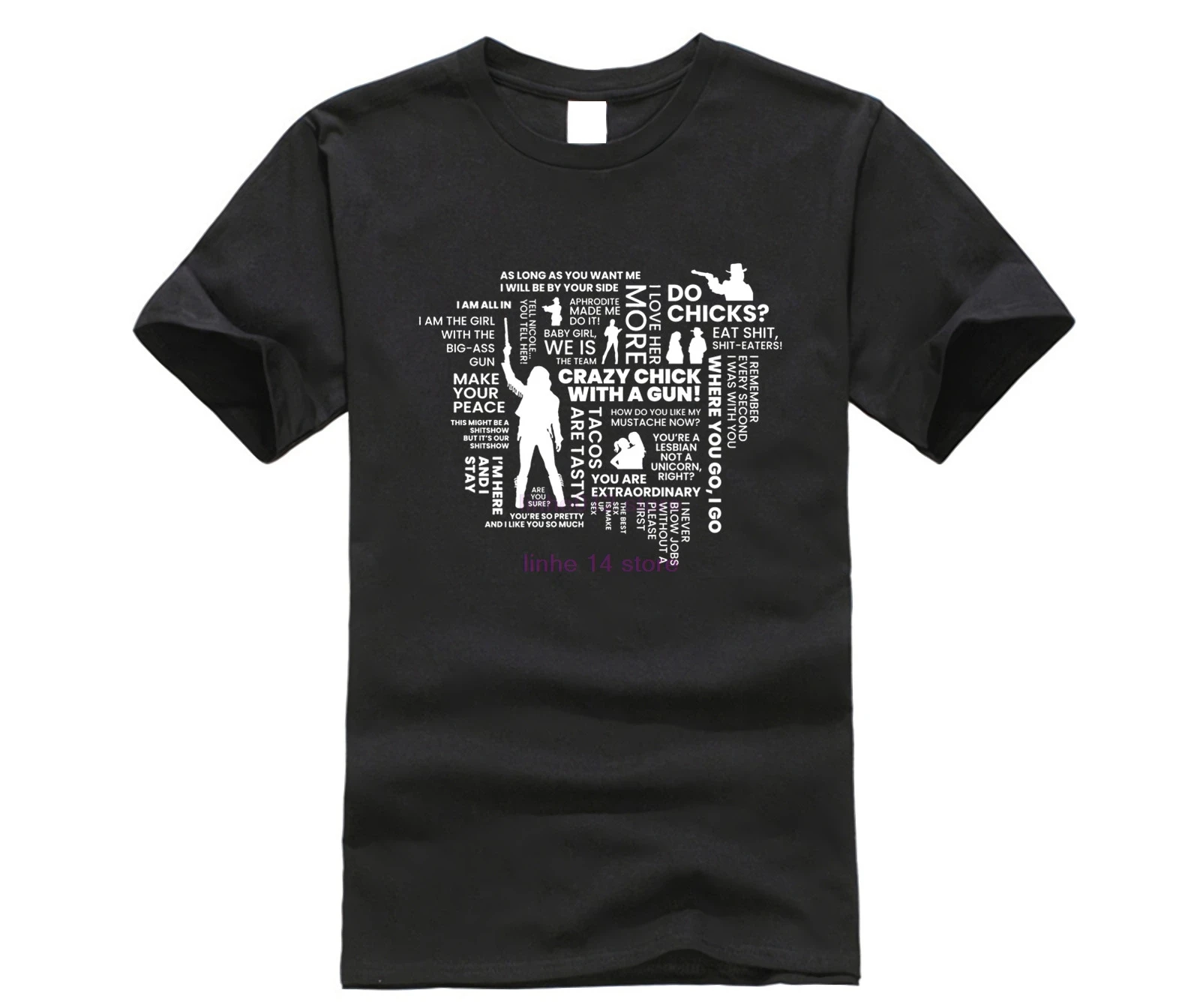

Wynonna Earp Quotes Word Cloud Sticker New Fashion T-shirt Men's Clothing