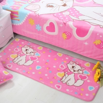 Розовый детский игровой коврик с котом, коврик для ползания, Детский ковер, коврик с изображением кота+ розовый развивающий коврик для детей, игровой коврик - Цвет: 60x180cm