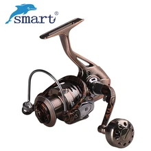 DEBAO 2000-7000 тяжёлые спиннинговые Катушки 5BB 5,2: 1/4. 9:1 алюминиевые ручные катера для ловли карпа, рыболовные колеса Carretilha De Pesca Direita