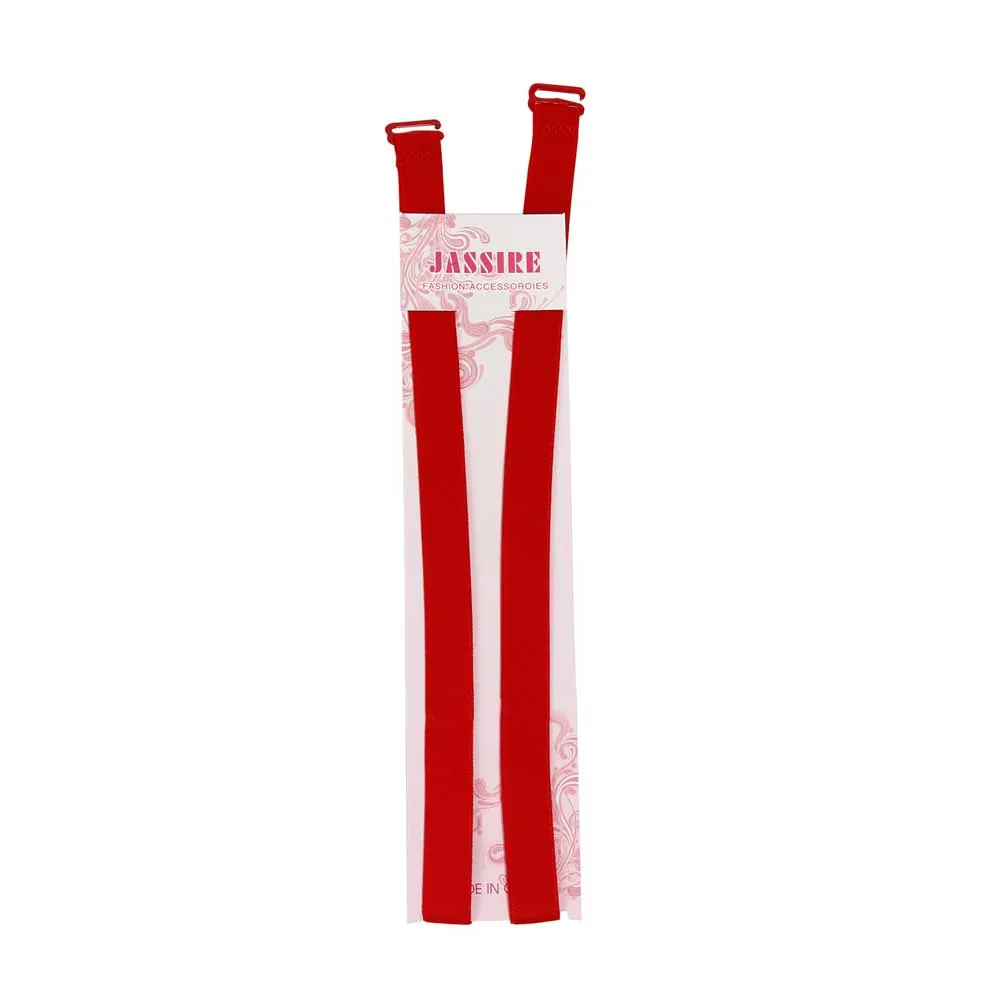 

1 Pair 1.5CM Candy Color Double-Shoulder Adjustable Shoulder Strap Pectoral Girdle Elastic Bra Straps JL