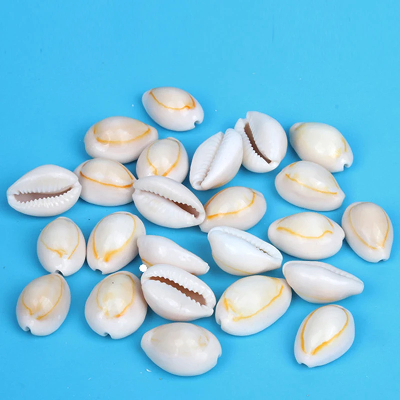 

Natural Shell Beads 50pcs 13-25mm Yellow Gray Cowrie Shells Fit Diy Women Bracelet Necklace Jewelry Making Accessories