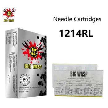 

BIGWASP 1214RL Tattoo Needle Cartridges #12 Standard (0.35mm) 14 Round Liner (14RL) for Cartridge Tattoo Machines & Grips 20Pcs