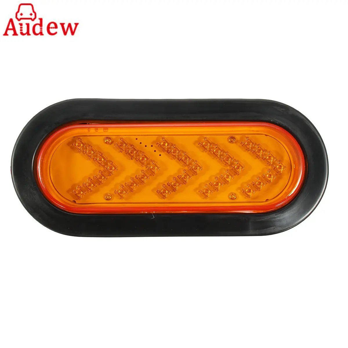 Car Trailer LED Light 6" 35 LEDs Oval Amber Sequential Tail Arrow Mid Turn Signal Light with
