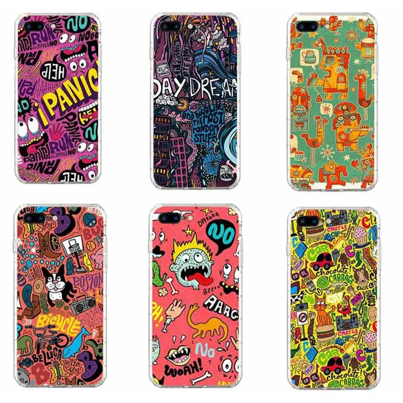 

Graffiti Phone Cases Cover for Apple iPhone 5 5s 6 6s 7 8 Plus X PC Phone CASE