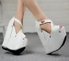 European American style sexy nightclub women shoes 18CM simple elegant high heels muffin platform super high heel wedge sandals ► Photo 3/5