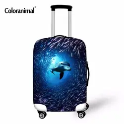 Coloranimal Тропические рыбы Чемодан Защитная крышка для 18-30 дюймов чемодан Эластичный путешествия Чемодан Пыль Покрывает Ocean животных крышку
