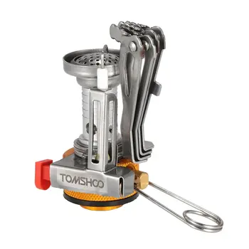 

TOMSHOO Ultralight Camping Stove Mini Outdoor Folding Stove Burners with Electric-spark Ignition Button Butane Propane Canister