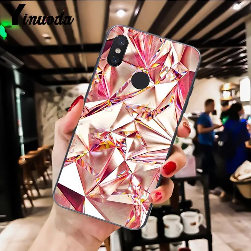 Geometric Gold Purple Pink Diamond