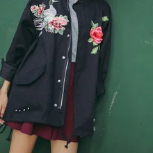 Ethnic Vintage Embroidery Jacket font b Women b font Basic font b Coats b font Outwear
