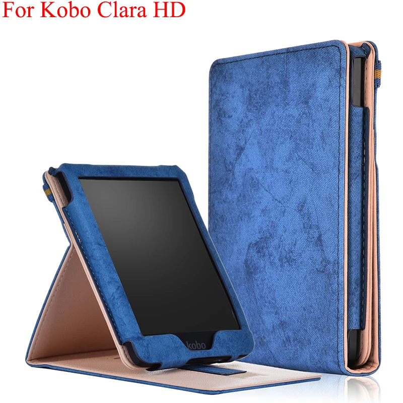 Чехол для Kobo Clara HD " Авто Wake Sleep Flip Stand PU кожаный чехол для kobo Clara HD 6" читалка с рукоятки