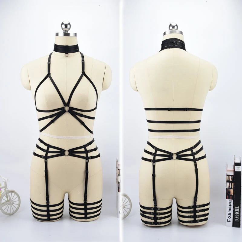

Sexy women Black Belt Bra Body Jewelry Chain Necklace Choker for Women harness body Accessories Chocker Necklace maxi necklace