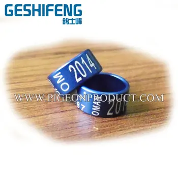 

100pc 8mm pigeon ring bands 2016 with your logo loft name on bands