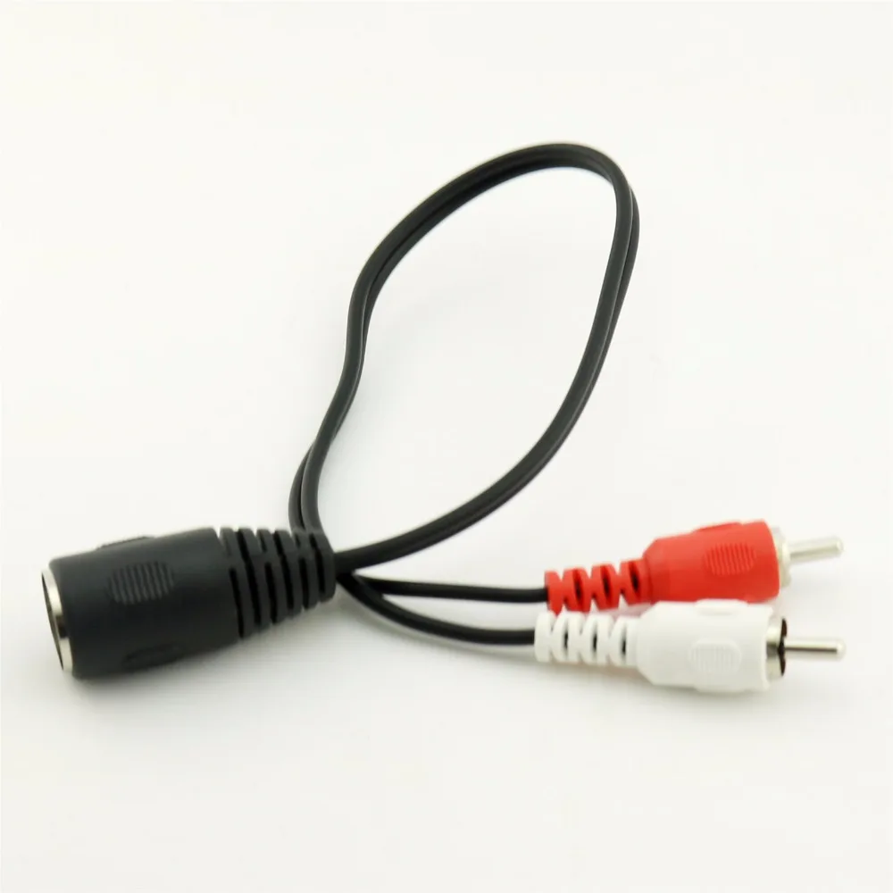 10pcs 1ft 5 Pin Din Midi Female Socket To 2 X Rca Phono Male Amp