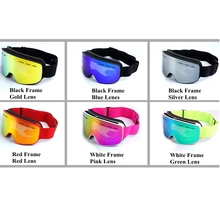 Лыжные очки двухслойные противотуманные линзы очки для сноуборда УФ защитные лыжные Солнцезащитные очки для мужчин и женщин очки для снегохода