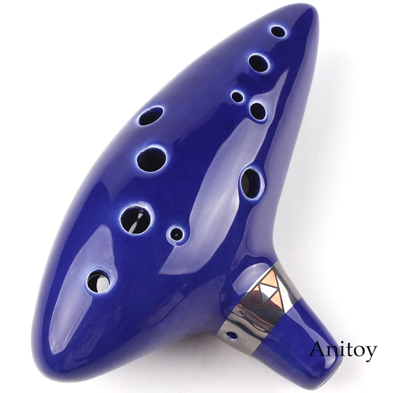 Anime The Legend of Zelda Ocarina of Time Classical Blue 12 Holes