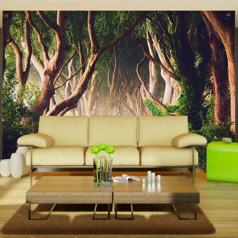 Custom Photo Wallpaper 3D Green Forest Nature Landscape Large Murals Living Room Sofa Bedroom Modern Wall Painting Home Decor Custom Photo Wallpaper 3D Green Forest Nature Landscape Large Murals Living Room Sofa Bedroom Modern Wall Painting Home Decor