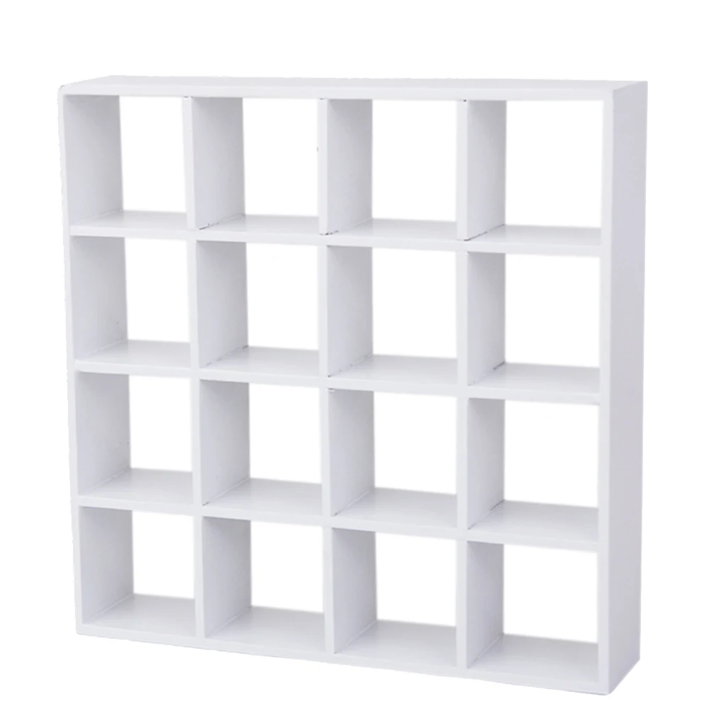 1/12 Scale Dollhouse Miniature Furniture 4-layer Living Room Wooden Display Shelf Model Decro Settling Book