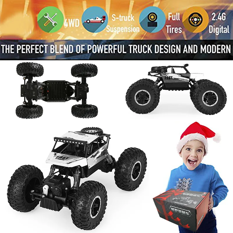 Drop shipping RC Car 1/16 4WD Rock Crawlers Drive Car Double Motors Drive Car Remote Control Car Model Vehicle Toy