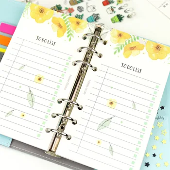 

Jamie Notes planner Refill spiral notebook filler paper for filofax personal diary daily organizer Chancellory school stationery