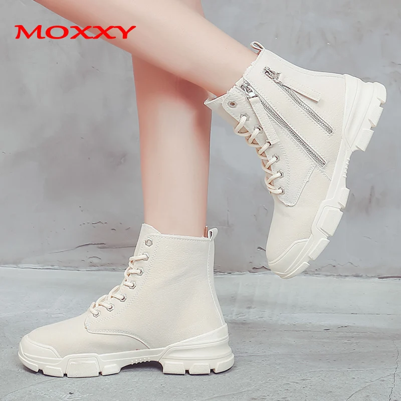 

2019 New Fall Winter Combat Boots for Women Fur Plush Platform Boots martin Ankle Boot Women Shoes Trendy Zip Casual Botas Mujer