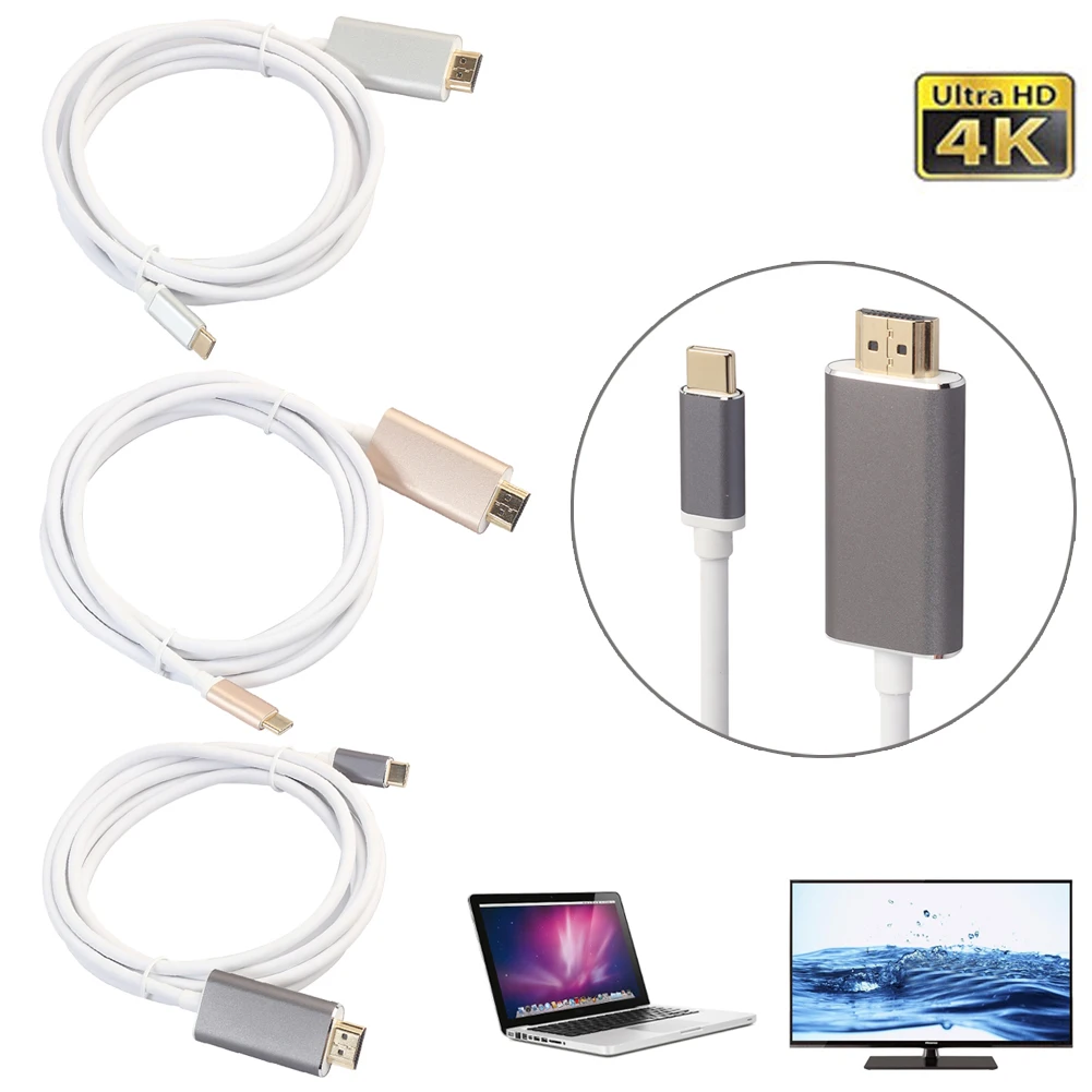 USB C кабель типа 3 1 к HDMI 4k 2k HDTV для MacBook Galaxy S8 S9 Note8 HuaWei mate 10 Pro P20 телефона HDMI|Адаптеры
