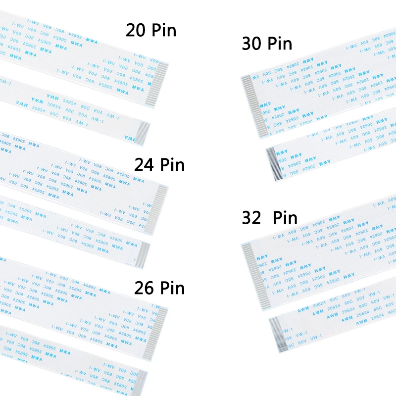 10 шт. FPC/FFC ленточный Гибкий плоский кабель Шаг 1,0 мм 200 мм a-тип 4P 6P 8P 10P 12P 14P 16P 18P 20P 24P 26P 30P 32P FFC провод