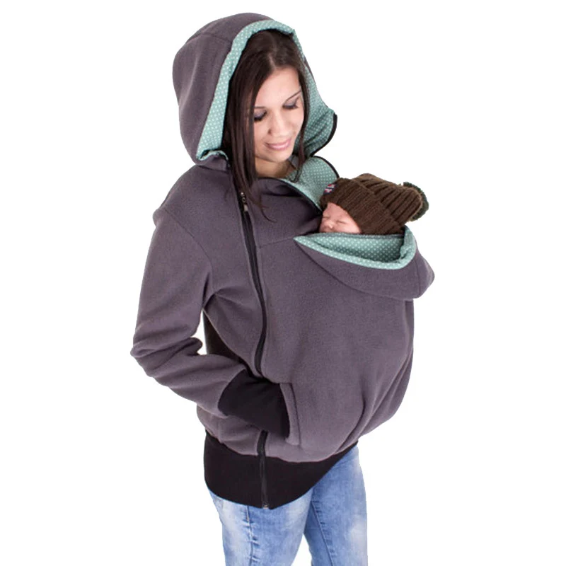Повседневная Толстовка для беременных; одежда для детей; куртка-кенгуру из хлопка; зимние толстовки для беременных; утепленные шерстяные куртки