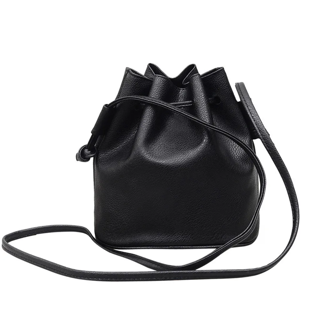 

New Fashion bag women handbag Leather Bucket bag Pure color Messenger crossbody Shoulder Bag designer inspired bags foa lady