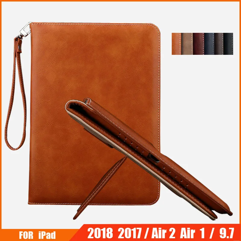 

Case For iPad 2018 2017 9.7 Inch Cover Flip Auto Sleep/Wake Up Stand Wallet Card Holder Leather Cover Case For iPad Air 2 Air 1