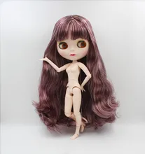 Blygirl,Blyth doll,Mixed with colorful bangs and curly hair, the new face doll, 19 joints body, nude doll, can make up for her Blygirl,Blyth doll,Mixed with colorful bangs and curly hair, the new face doll, 19 joints body, nude doll, can make up for her