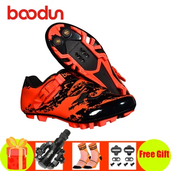 

BOODUN cycling shoes MTB bicycle riding shoes 2019 Men self-locking breathable SPD Pedals shoes mountain bike bicycle snekaers