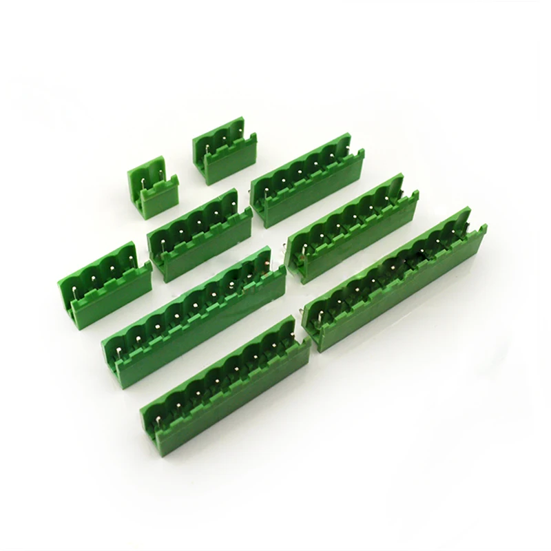 100pcs  KF2EDGK-5.08 Connector Terminas Curved Needle Seat 2P-16P Pitch 5.08MM Plug in Terminas