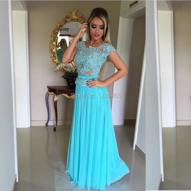 vestido de dama azul tiffany