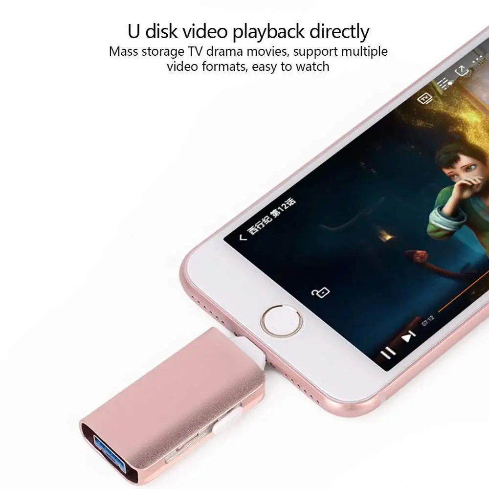 

OTG Usb Flash Drive Pen Drive 128GB Flash USB 3.0 HD Flash Memory stick Usb 64GB For iphone 7 7 Plus 6 6s Plus 5S ipad
