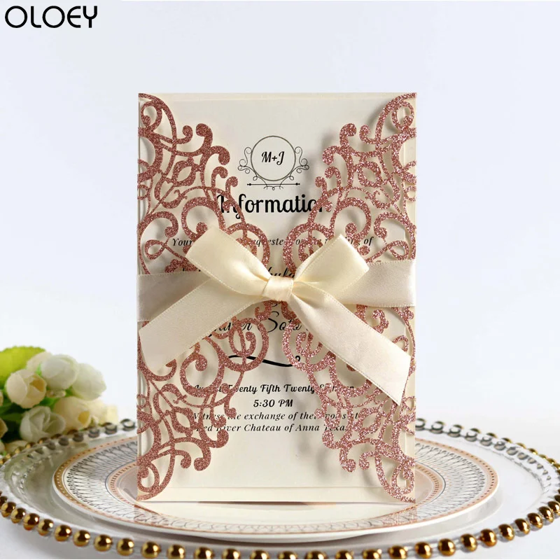  OLOEY Flash European Laser Cutting Invitation Holiday Greeting Card Christmas Card Wedding Invitati - 33017681854