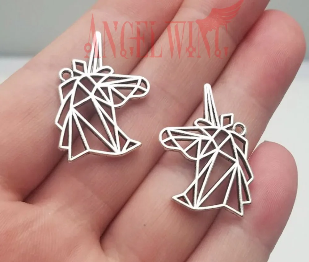 

20pcs/lot--29x22mm, Unicorn chams, Antique silver plated horse head charms,DIY supplies, Jewelry accessories