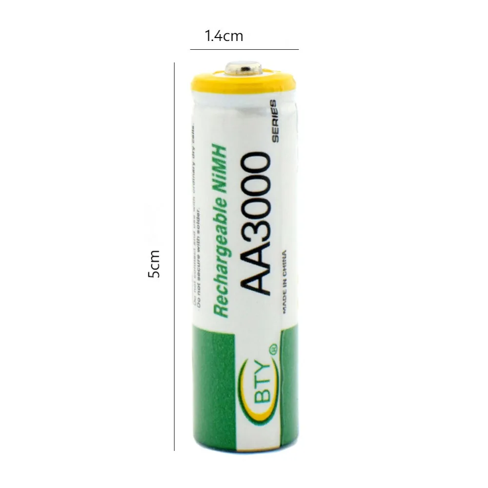8 шт./лот 1,2 V AA перезаряжаемая батарея высокой мощности высокой плотности 3000mAh AA перезаряжаемая никель-металл-гидридная батарея