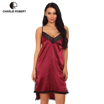 

Women Night Dress Nighty Nightgown Nightwear Sexy Lingerie Backless Lace Satin Babydoll Chemise Sleepwear