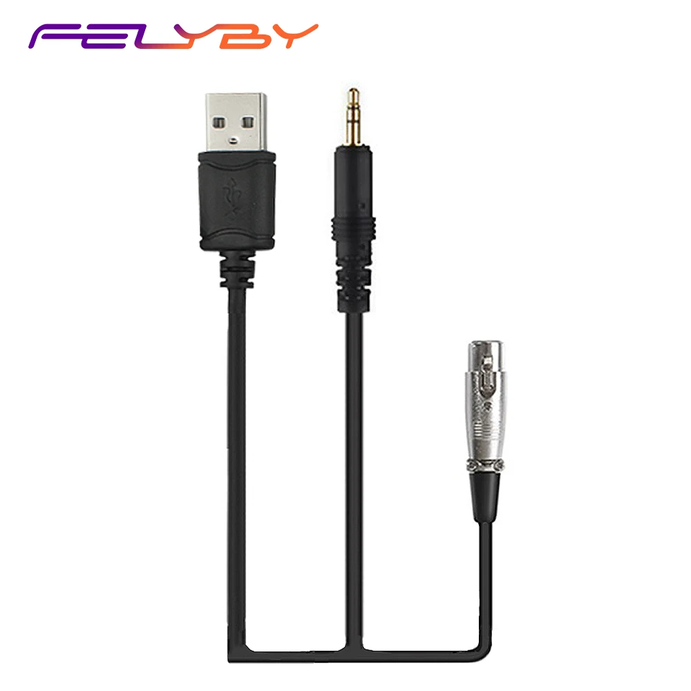 

FELYBY BM900 Microphone Dedicated (USB + 3.5mm) Double Cable Support connection of sound card Reduce background noise