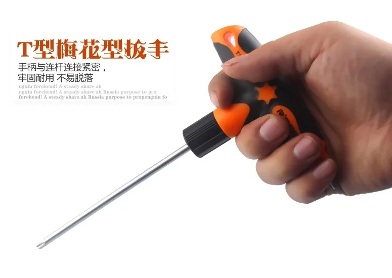 R'DEER инструмент hongkong бренд CRV сталь 6150# Т-образная ручка torx шестигранный ключ T10, T15, T20, T25, T27, T30, T40, T45, T50 ручной инструмент