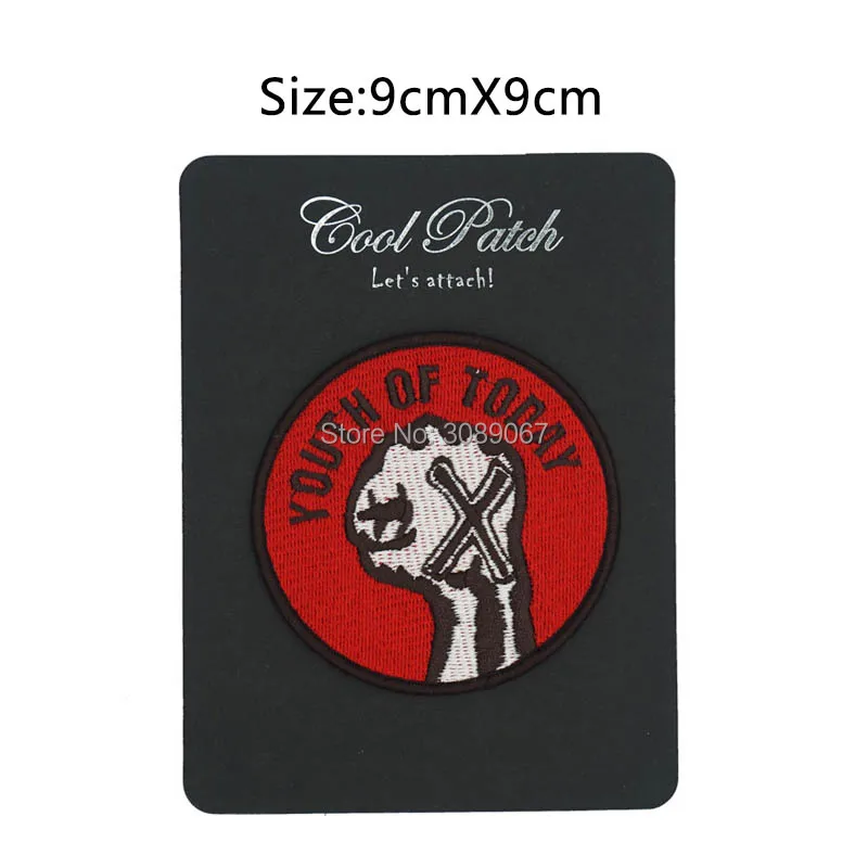 3.5" YOUTH OF TODAY straight edge PATCH Music Band Embroidered IRON ON Applique Badge Rock punk